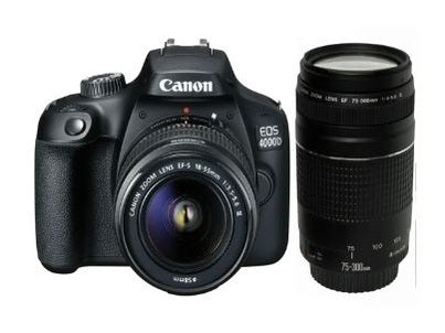 Canon 4000D DSLR Twin Lens Camera Kit